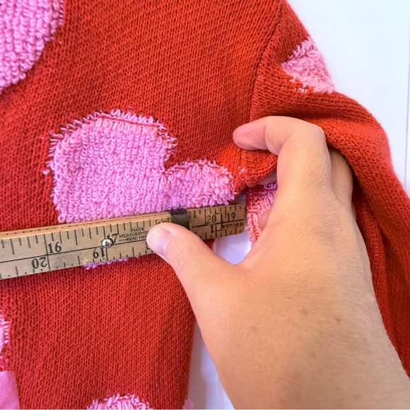 32 Degrees Red and Pink Heart Cardigan Sweater - Picture 6 of 6